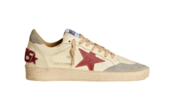 Golden Goose Ball Star LTD "Red Star / Terry Cloth SNEAKERS / Silver Heel"