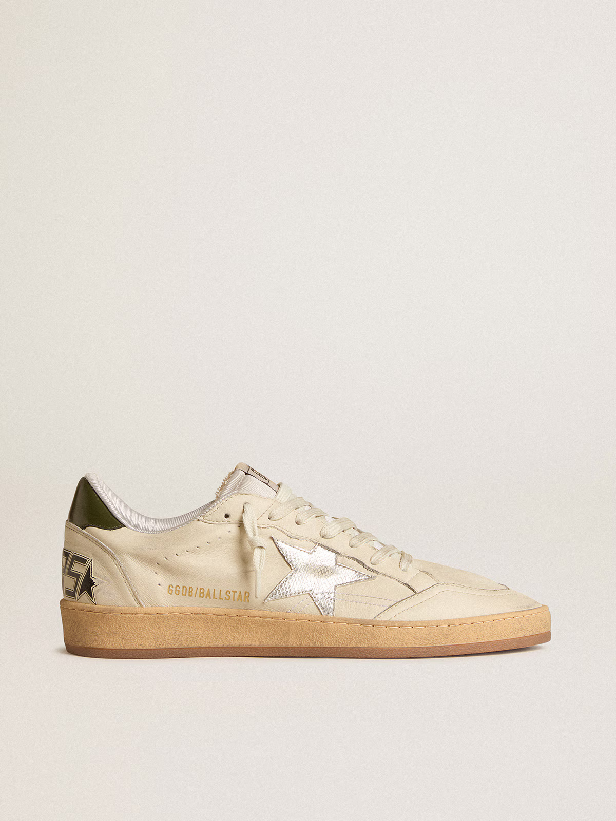 Golden Goose Ball Star "Silver Metallic Star / Green Heel" - immagine 2