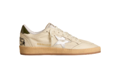Golden Goose Ball Star "Silver Metallic Star / Green Heel"