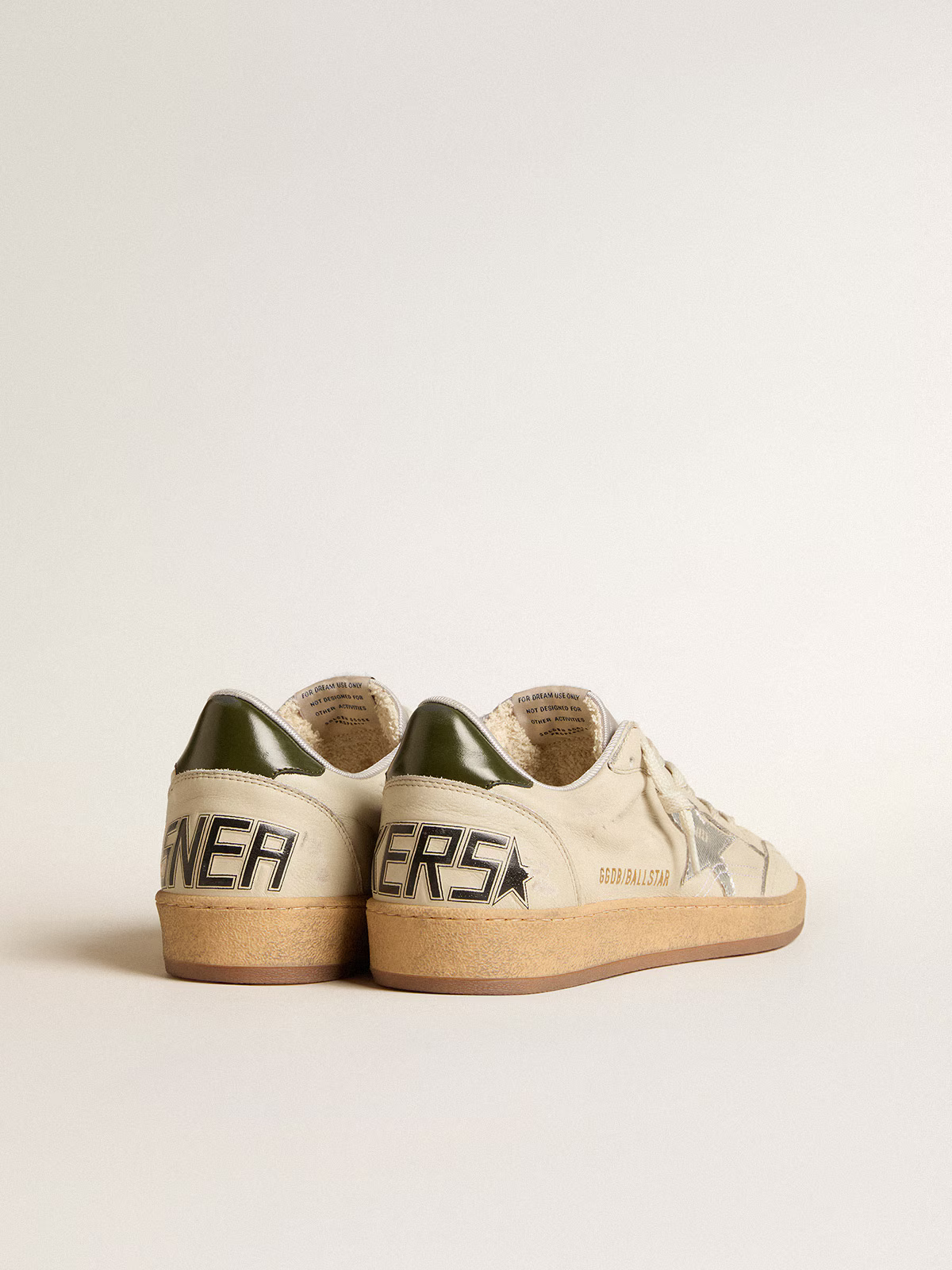 Golden Goose Ball Star "Silver Metallic Star / Green Heel" - immagine 5