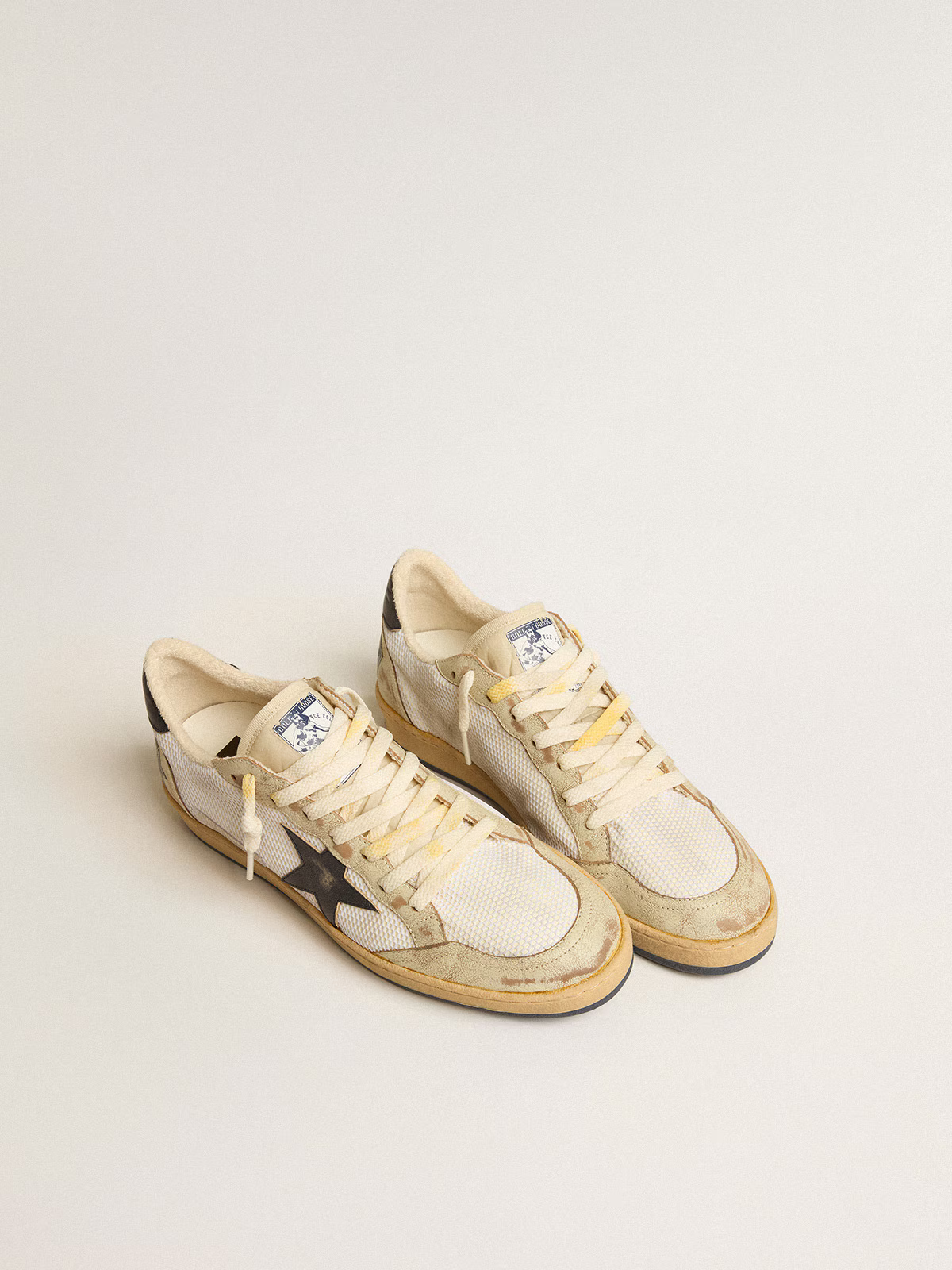 Golden Goose Ball Star "White Mesh / Vintage Blue Star and Heel" - immagine 4