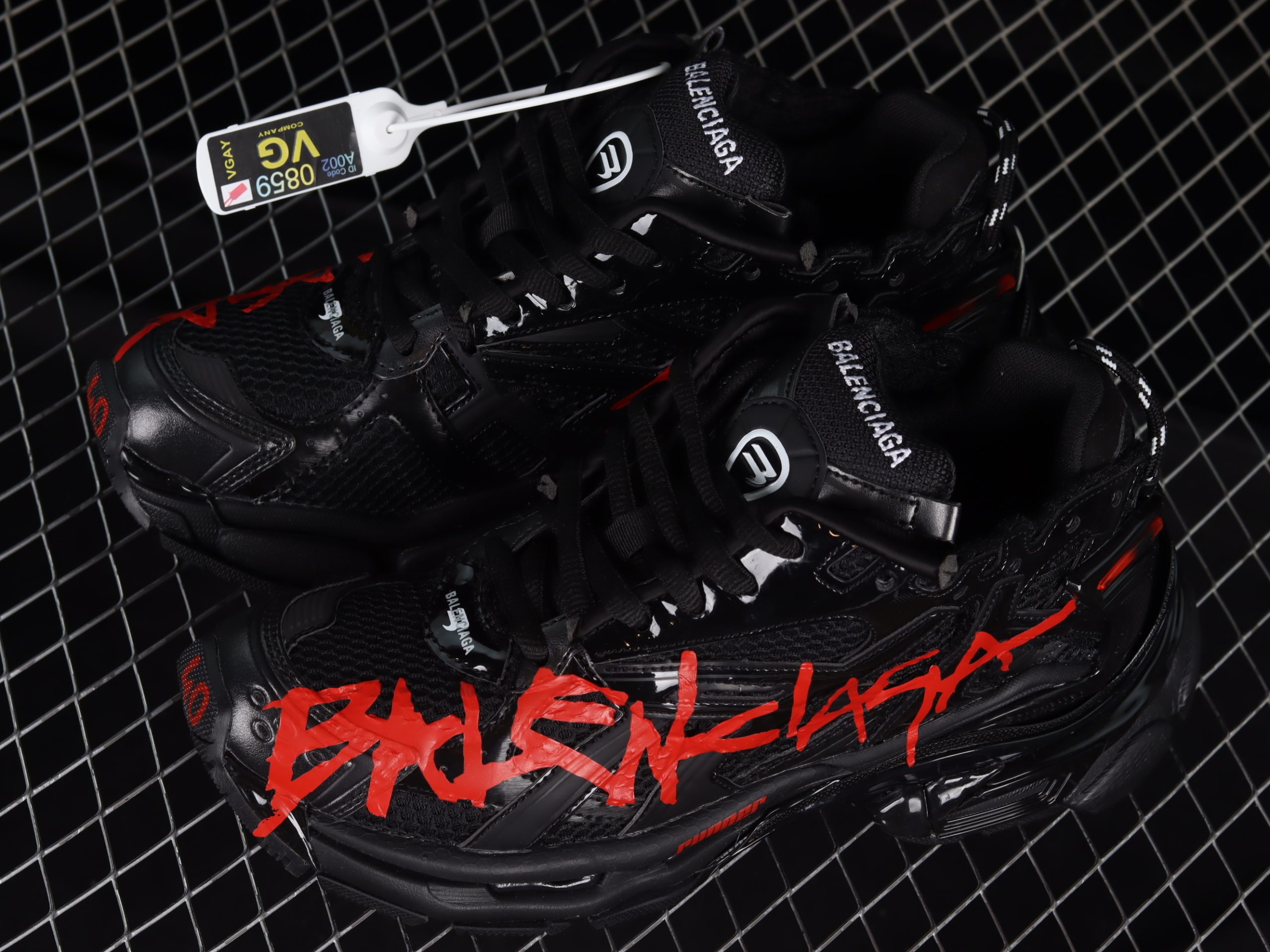 Balenciaga Runner Graffiti Black Red - immagine 7