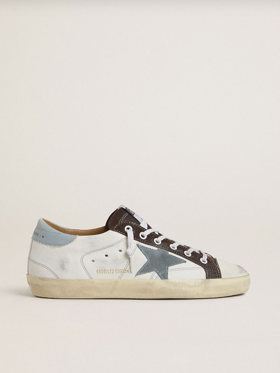Golden Goose Superstar Bianca e Talloncino Azzurro - immagine 2