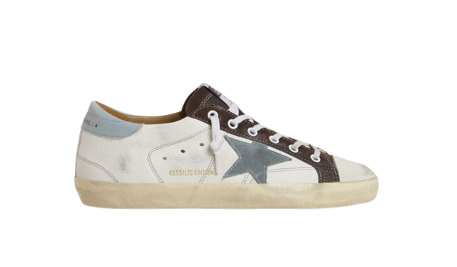 Golden Goose Superstar Bianca e Talloncino Azzurro