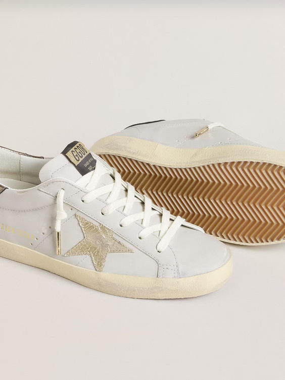 Golden Goose Superstar Bianco e Dorato - immagine 5