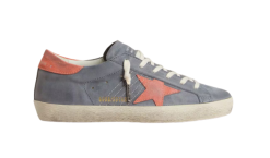 Golden Goose Superstar Blu e Talloncino Rosa