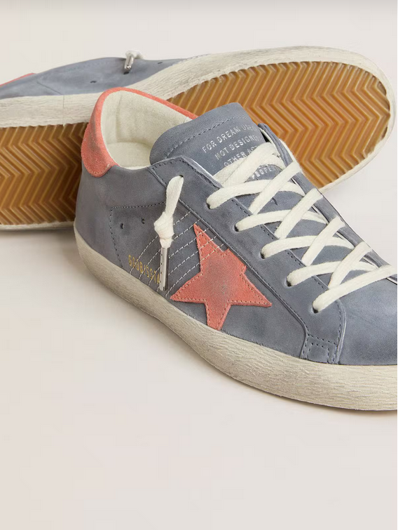 Golden Goose Superstar Blu e Talloncino Rosa - immagine 5