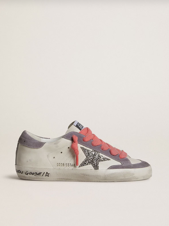Golden Goose Superstar Stella Glitter e Talloncino Lilla - immagine 2