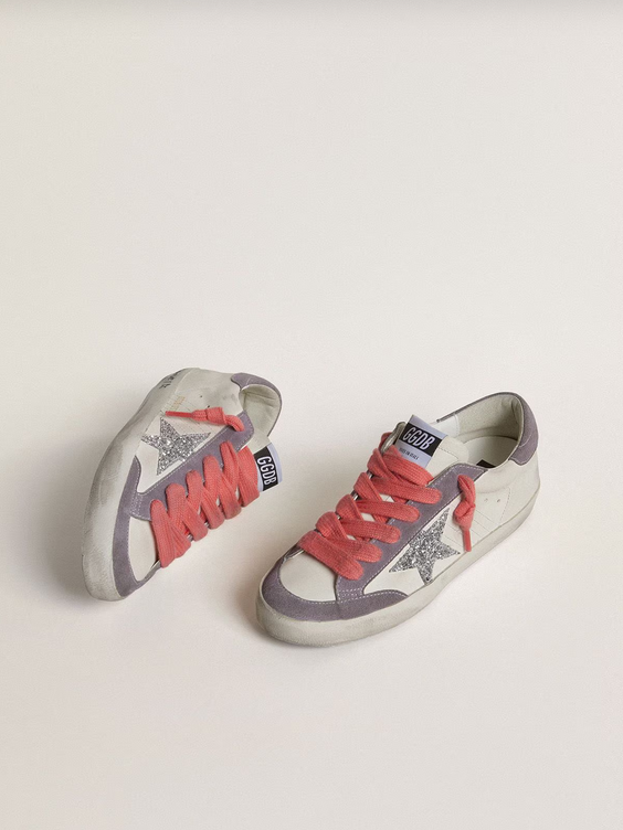 Golden Goose Superstar Stella Glitter e Talloncino Lilla - immagine 3