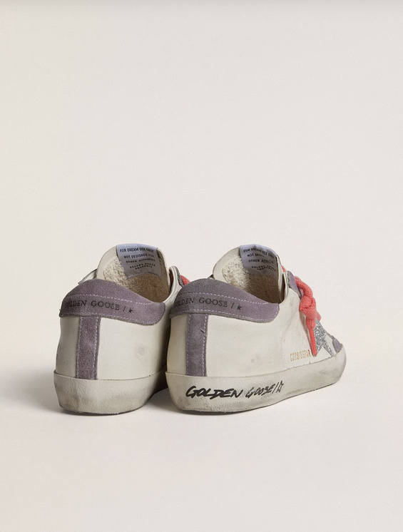 Golden Goose Superstar Stella Glitter e Talloncino Lilla - immagine 4