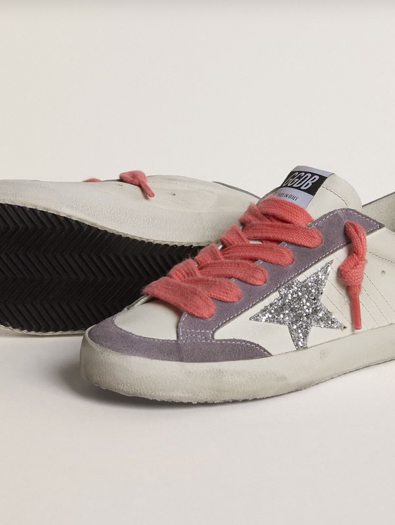Golden Goose Superstar Stella Glitter e Talloncino Lilla - immagine 5