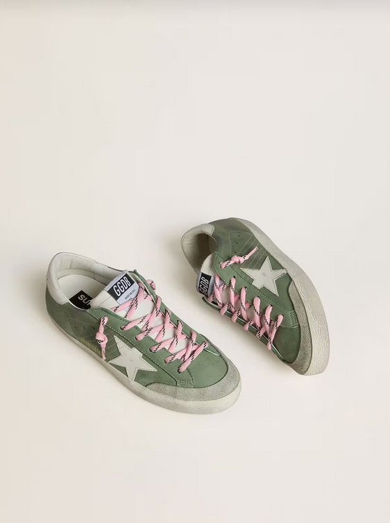 Golden Goose Superstar Verde e Talloncino Bianco - immagine 3