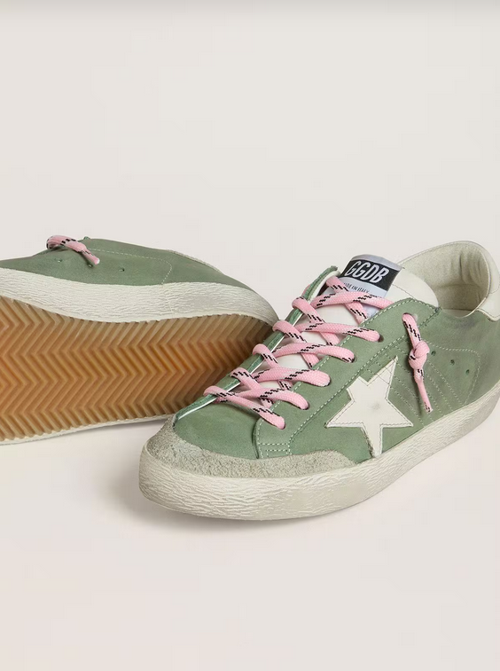 Golden Goose Superstar Verde e Talloncino Bianco - immagine 5