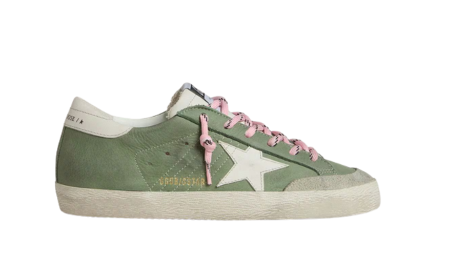 Golden Goose Superstar Verde e Talloncino Bianco