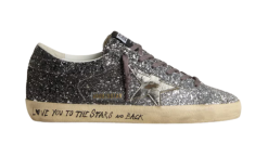 Golden Goose Superstar in Glitter Argento