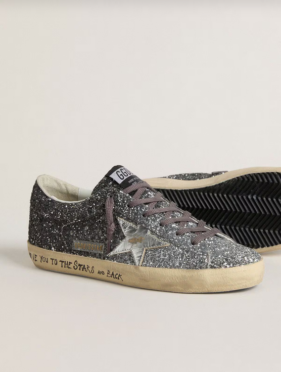Golden Goose Superstar in Glitter Argento - immagine 5