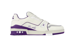 LV Trainer White Purple Script