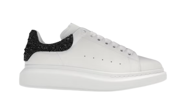 McQueen Oversized Bianco Cristalli Neri
