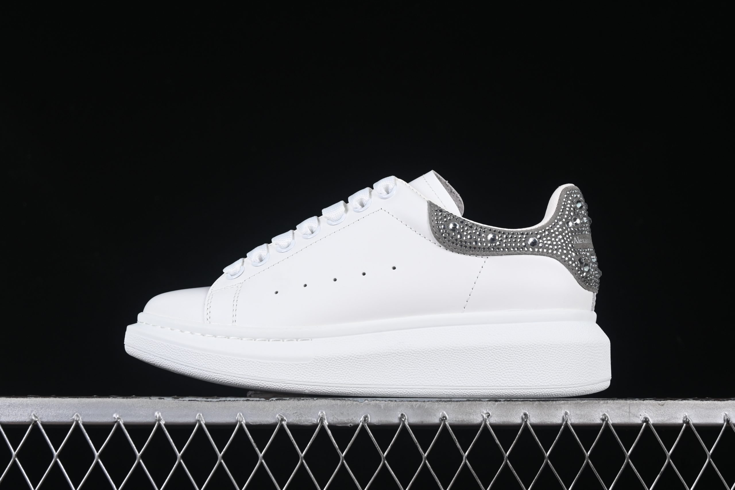 McQueen Oversized Bianco Cristalli Silver - immagine 2