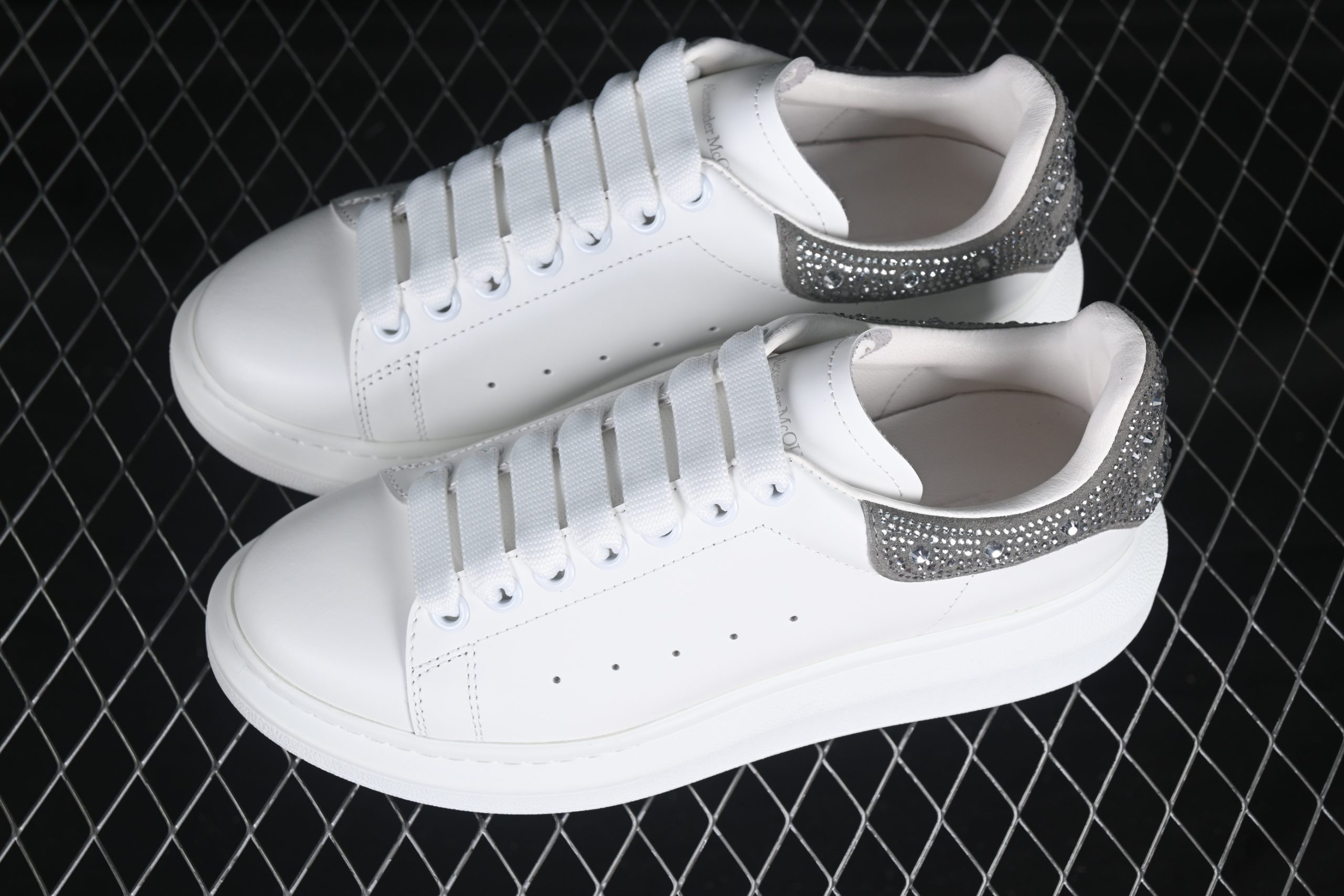 McQueen Oversized Bianco Cristalli Silver - immagine 6