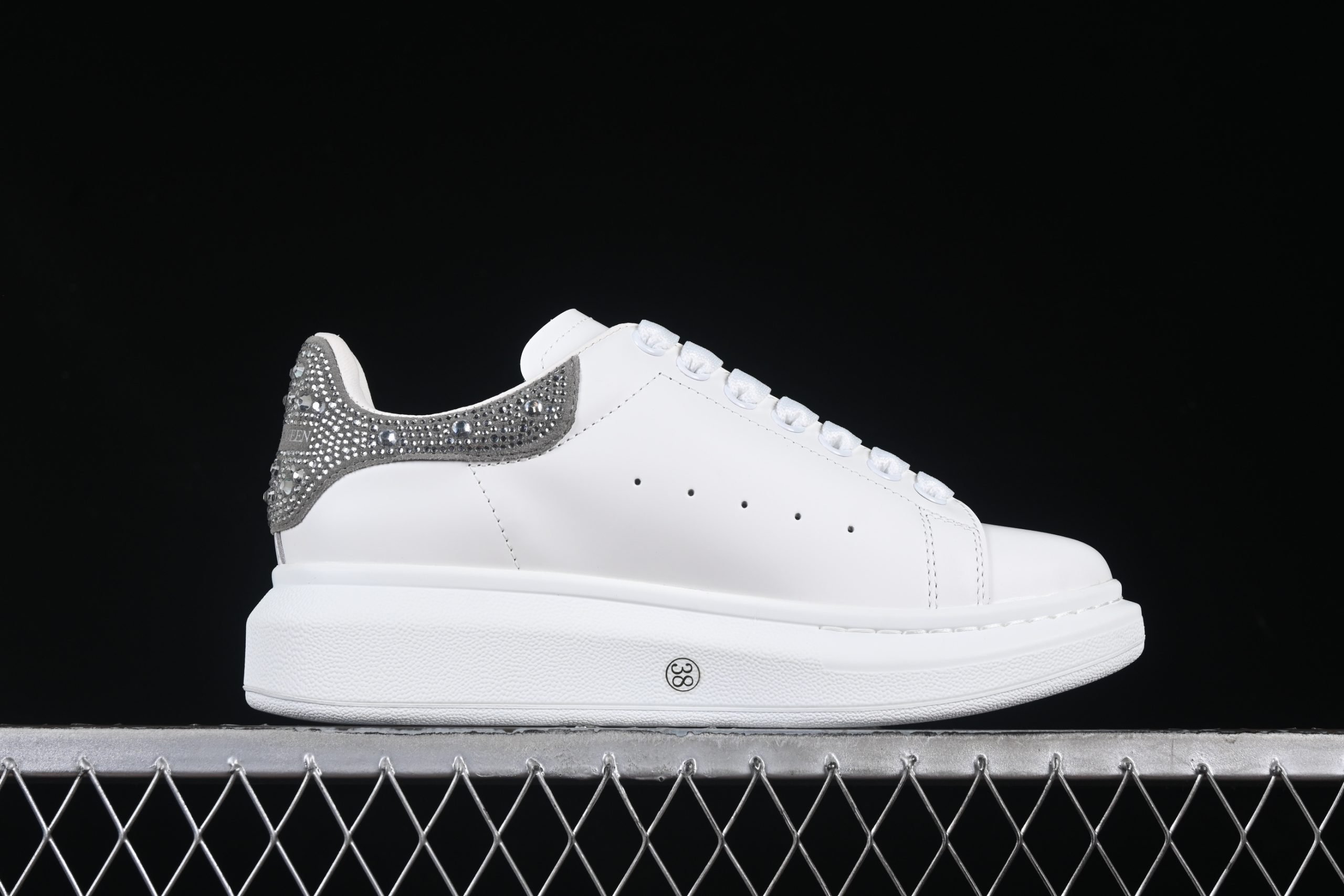 McQueen Oversized Bianco Cristalli Silver - immagine 8