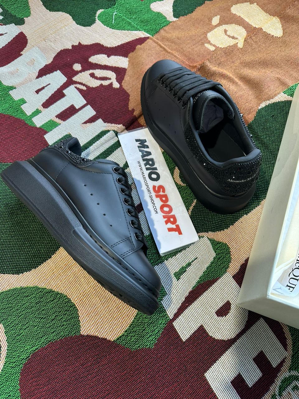 McQueen Black Sneaker con Tallone Crystal - immagine 4