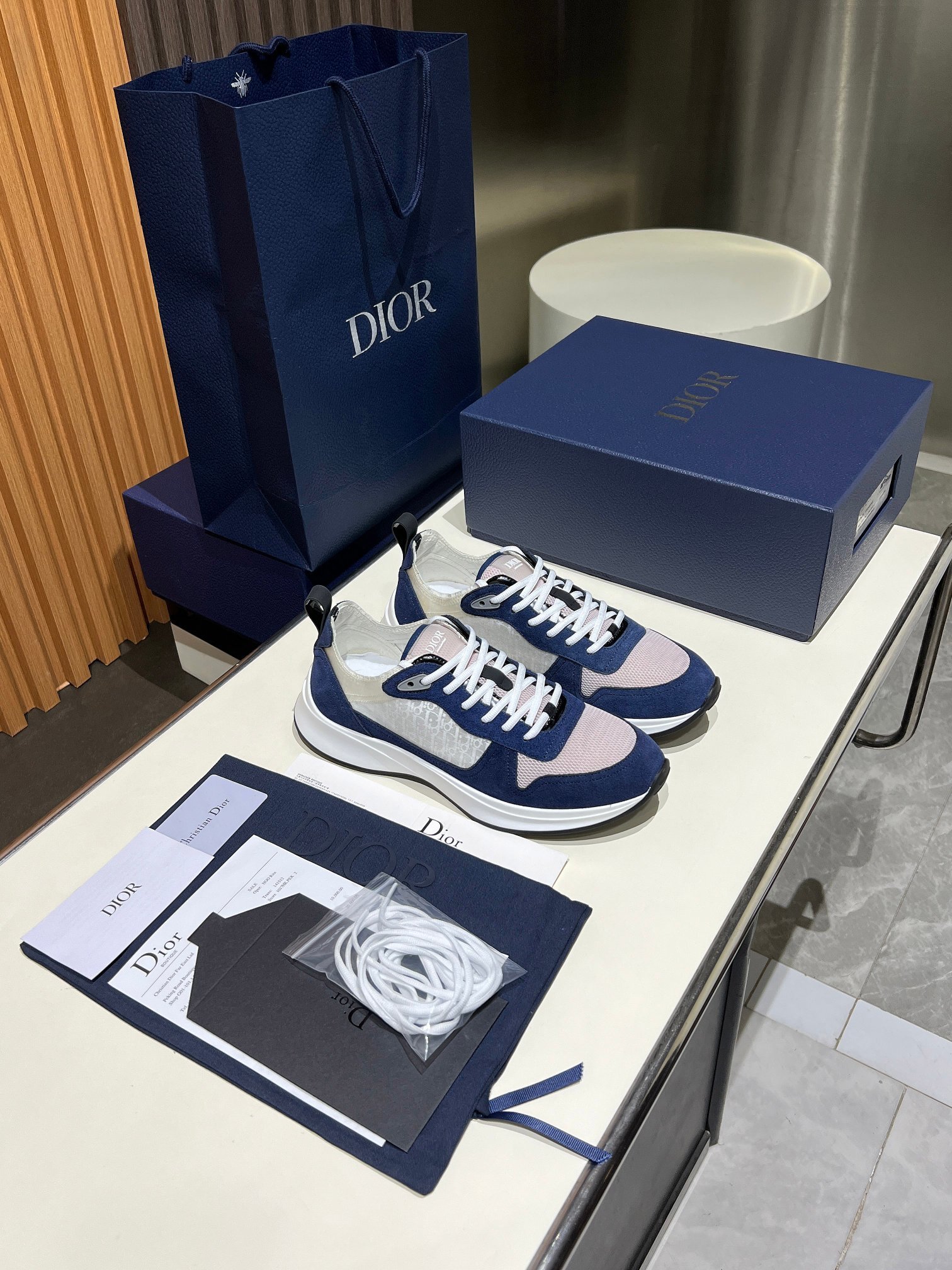 Dior B25 Navy Oblique Suede - immagine 2