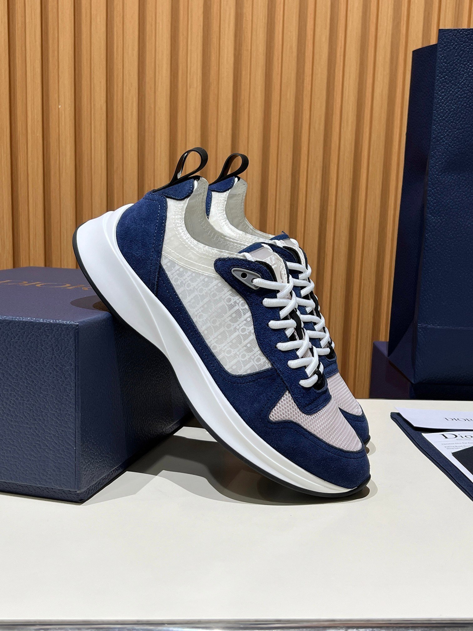 Dior B25 Navy Oblique Suede - immagine 3