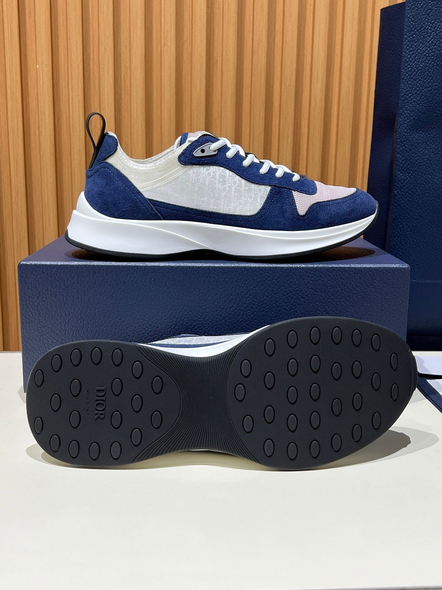 Dior B25 Navy Oblique Suede - immagine 4