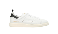 Golden Goose Starter White Perforated Leather Black Heel