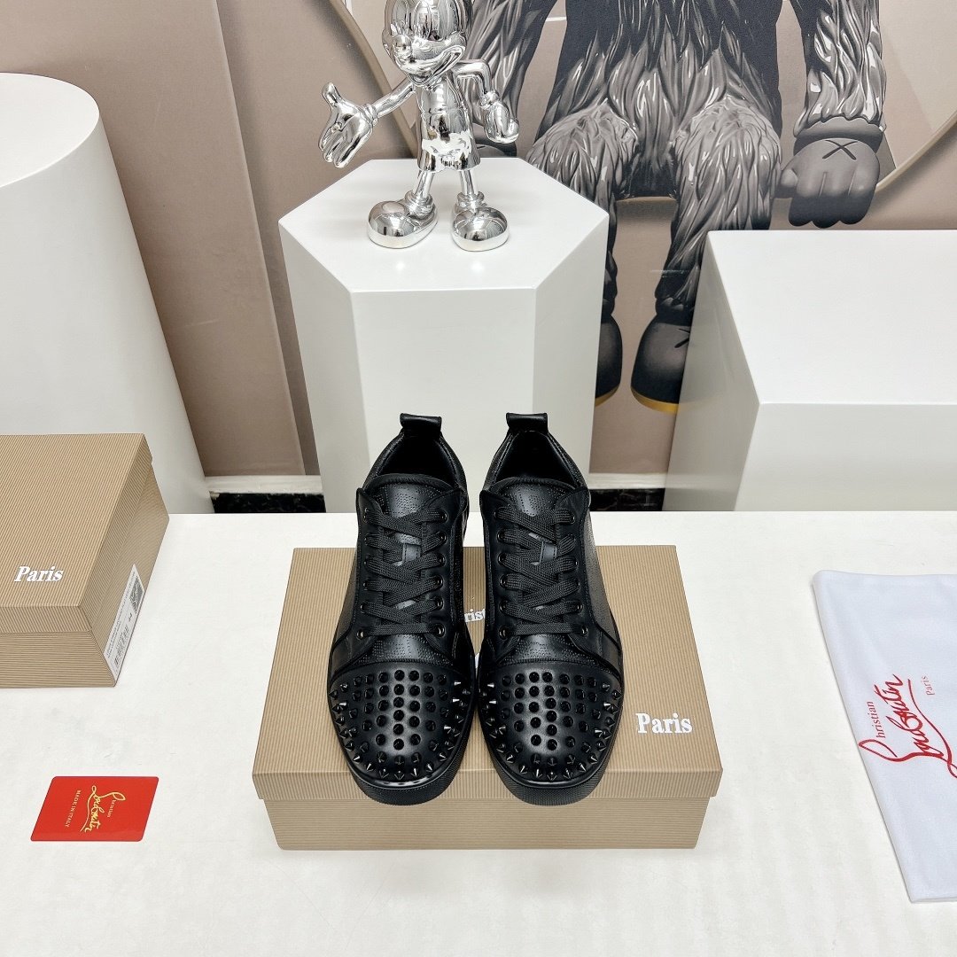 Christian Louboutin Louis Junior Spikes Black - immagine 2