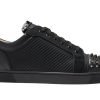 Christian Louboutin Louis Junior Spikes Orlato Flat Black