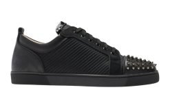 Christian Louboutin Louis Junior Spikes Orlato Flat Black