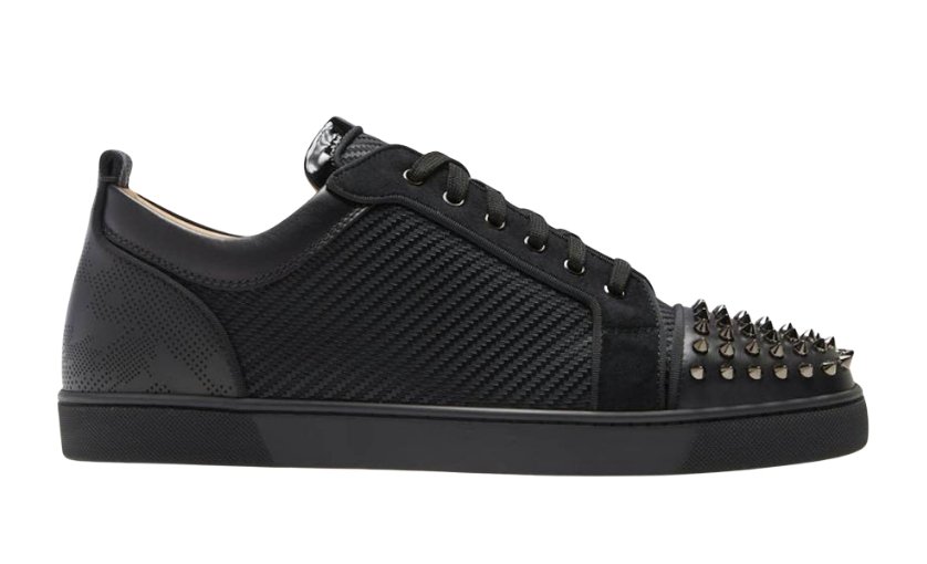 Christian Louboutin Louis Junior Spikes Orlato Flat Black