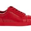 Christian Louboutin Louis Junior Spikes Red