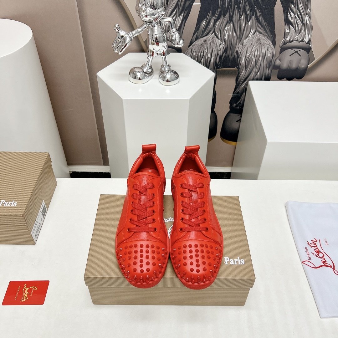 Christian Louboutin Louis Junior Spikes Red - immagine 2
