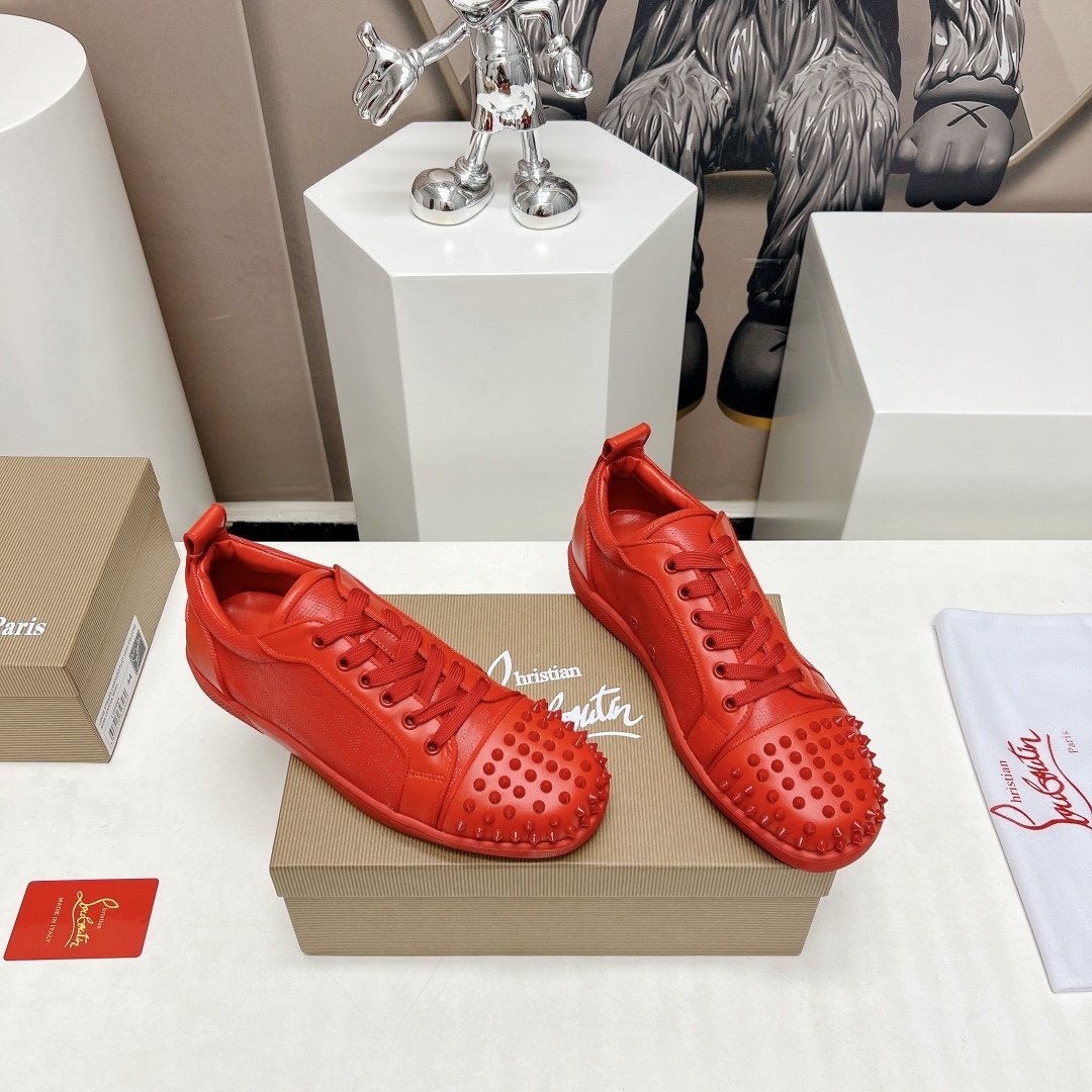 Christian Louboutin Louis Junior Spikes Red - immagine 3