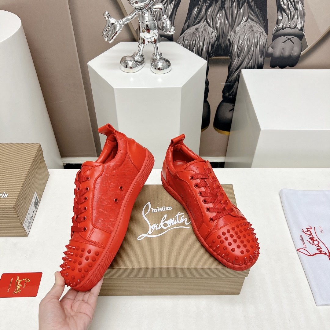 Christian Louboutin Louis Junior Spikes Red - immagine 4