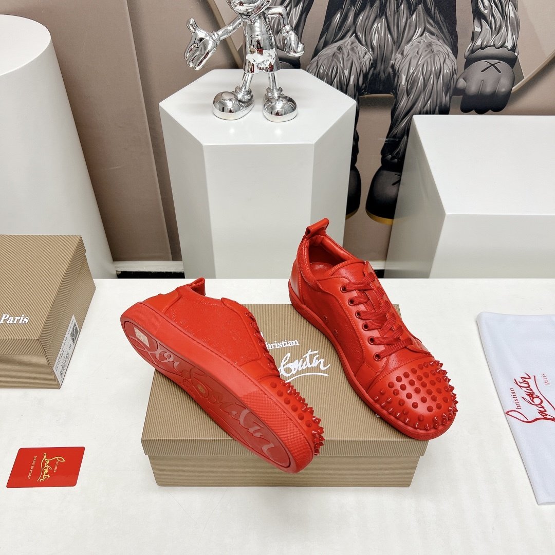 Christian Louboutin Louis Junior Spikes Red - immagine 5