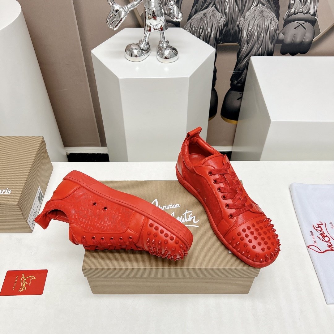 Christian Louboutin Louis Junior Spikes Red - immagine 6