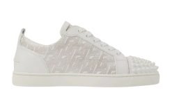 Christian Louboutin Louis Junior Spikes White
