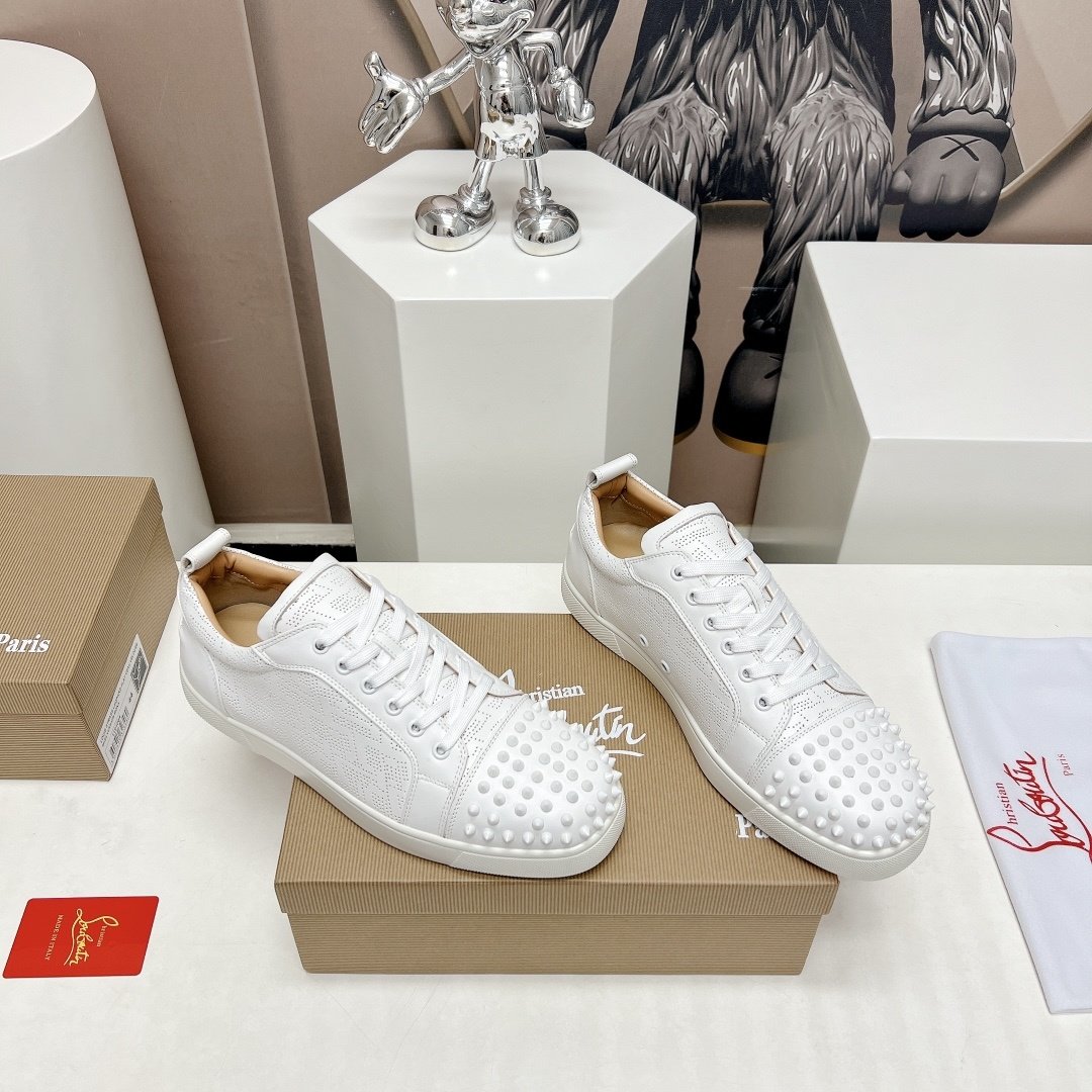 Christian Louboutin Louis Junior Spikes White - immagine 3