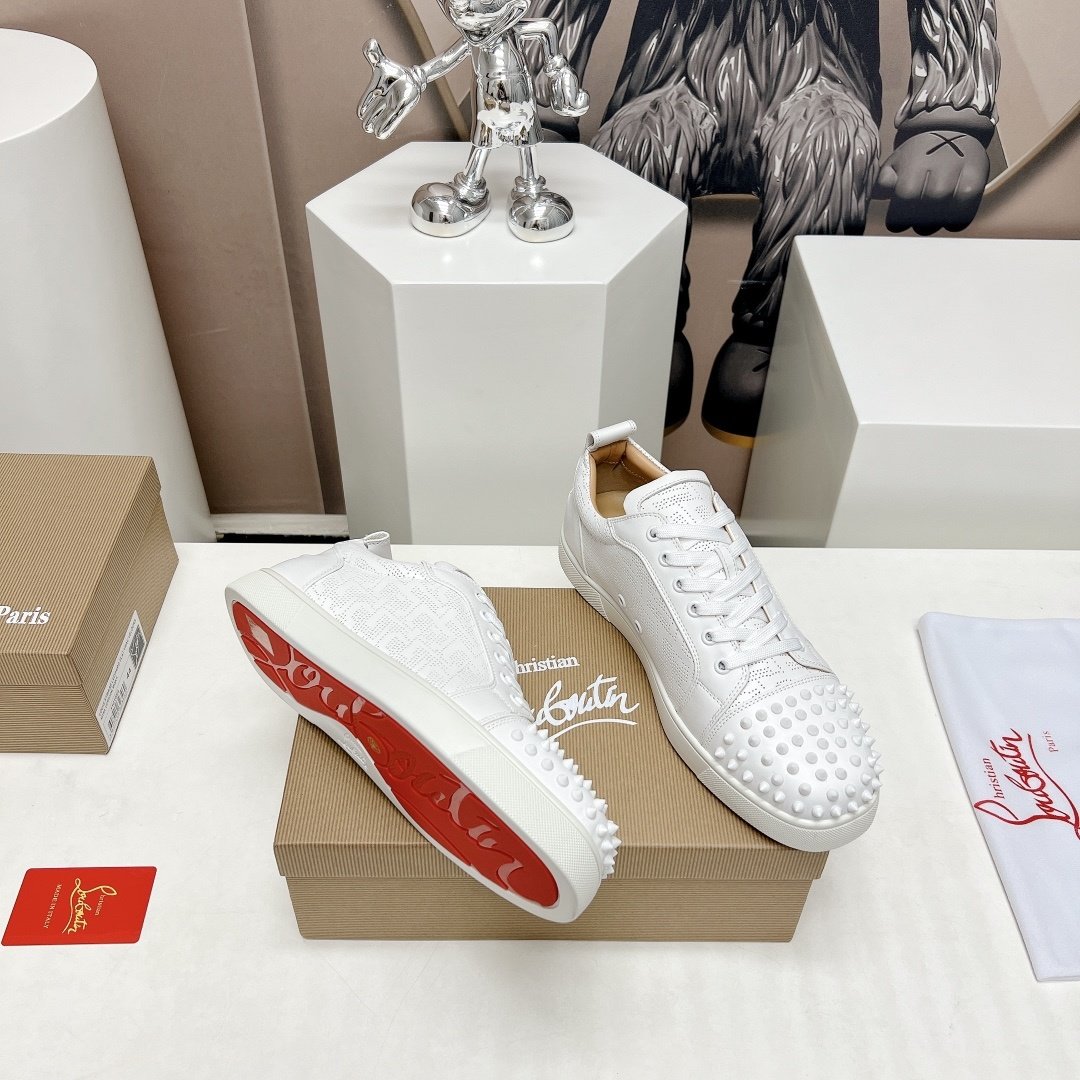 Christian Louboutin Louis Junior Spikes White - immagine 5