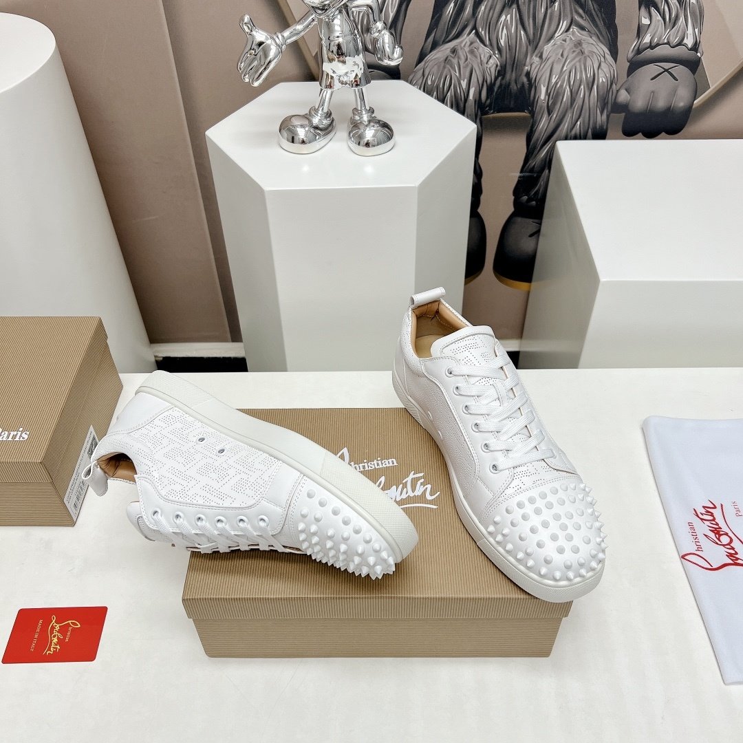 Christian Louboutin Louis Junior Spikes White - immagine 6
