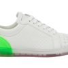 Christian Louboutin Louis Junior Spikes White & Neon Green