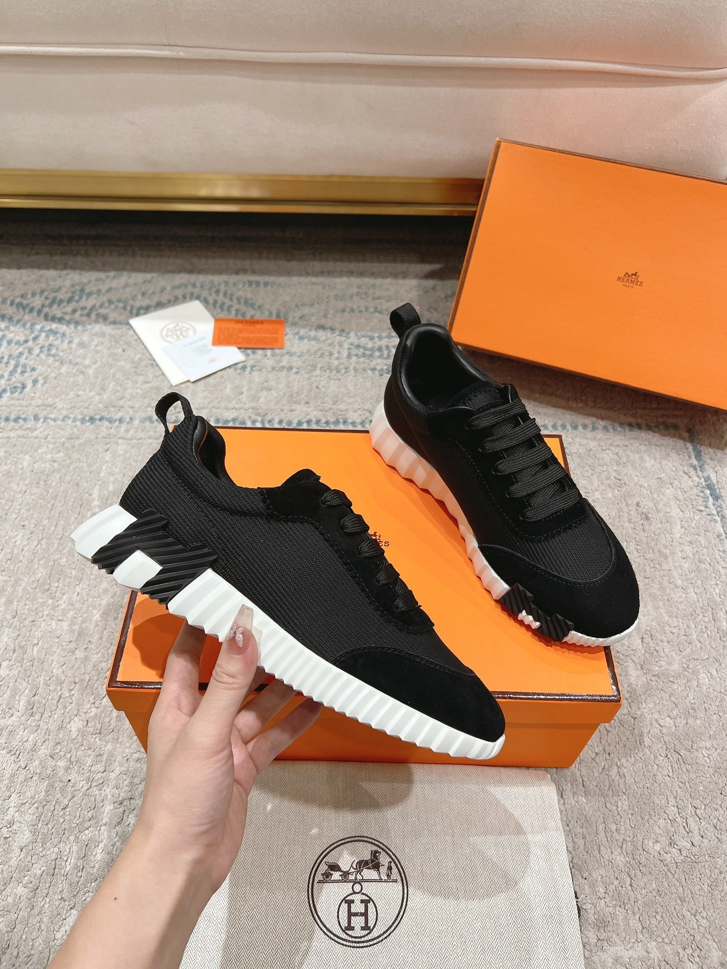 Hermes Bouncing Sneaker Black - immagine 2