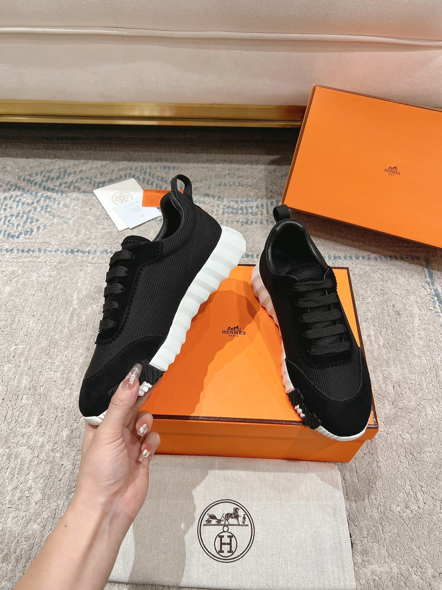 Hermes Bouncing Sneaker Black - immagine 4