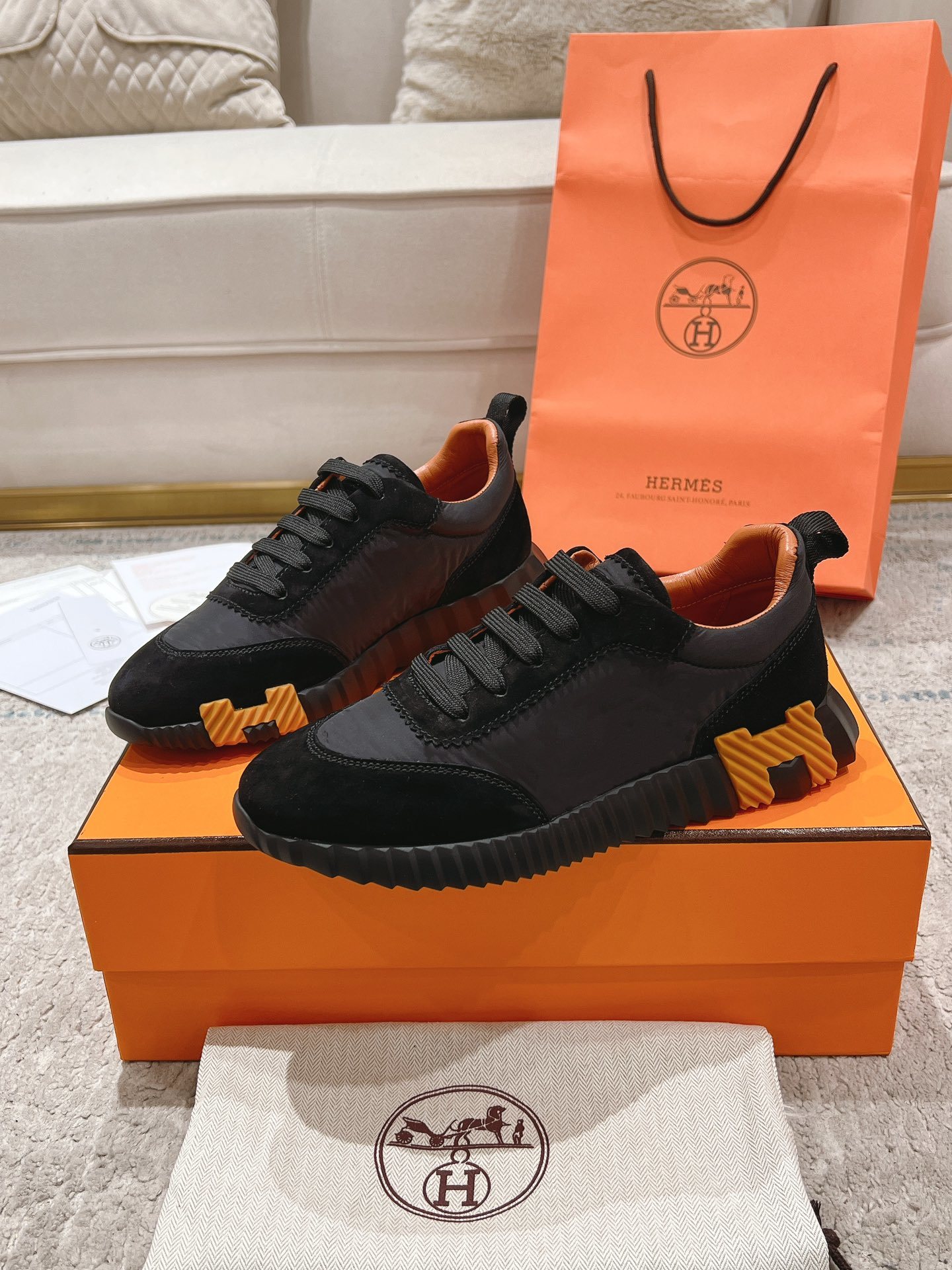 Hermes Bouncing Sneaker Black Honey - immagine 4