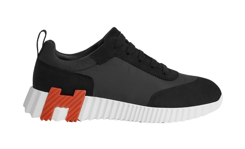 Hermes Bouncing Sneaker Black Orange