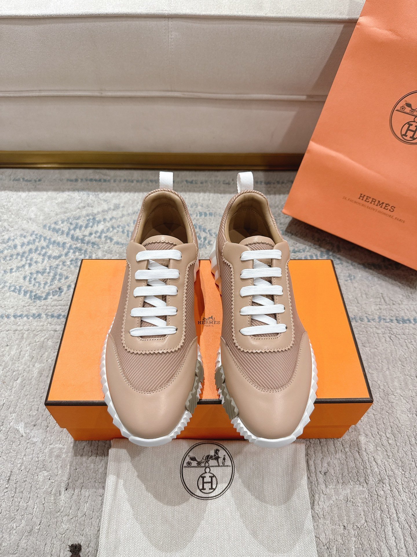 Hermes Bouncing Sneaker Beige Lin - immagine 7